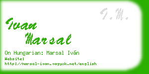 ivan marsal business card